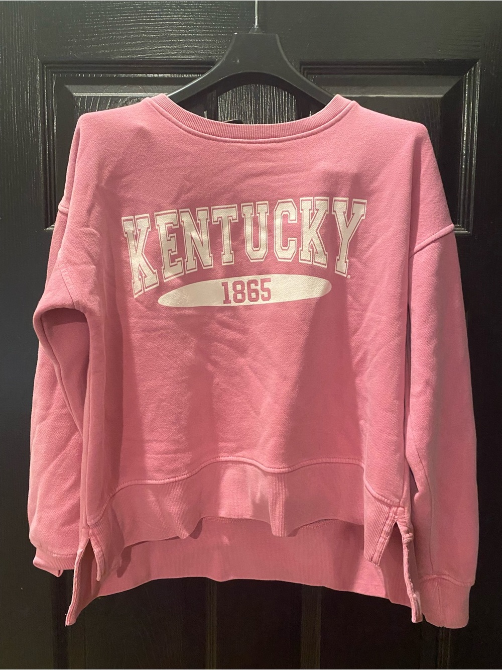 Women's Pink Crewneck Sweatshirt with 'Kentucky 1865' Graphic